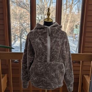 Prana Brown Fleece Hoodie Sweater